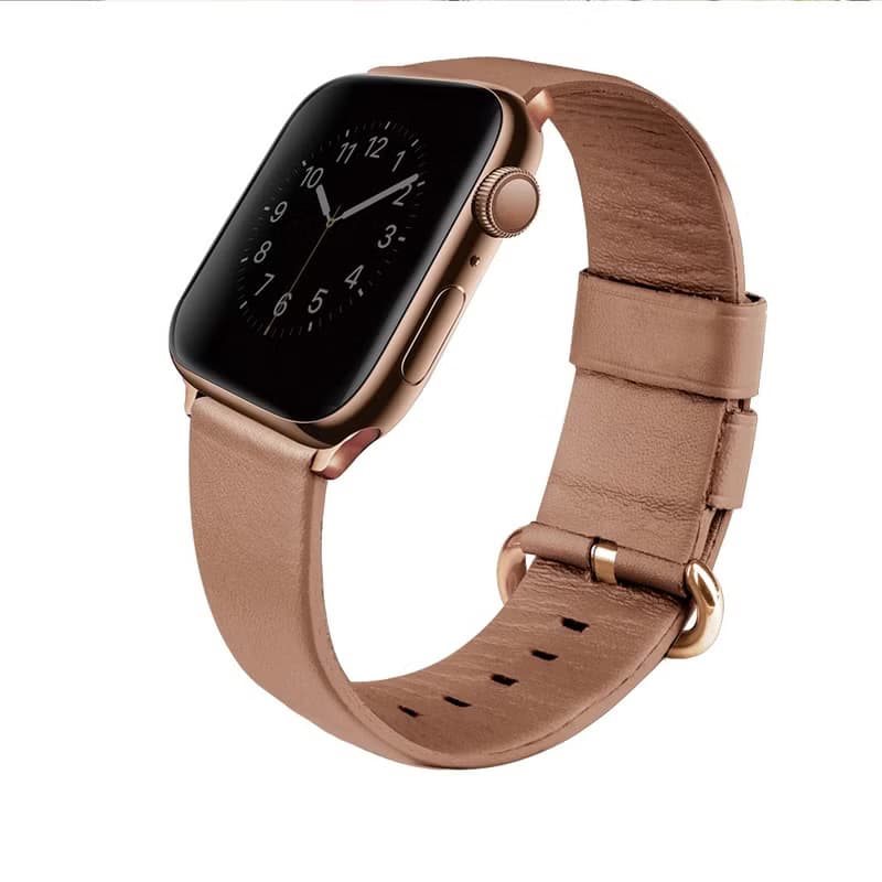 Applewatch 38/40mm Mondain極簡不銹鋼柔軟真皮錶帶
