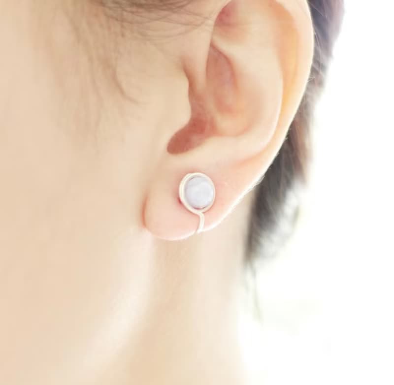 GENIES精靈系列 - 黑瑪瑙 純銀 耳環 耳夾 耳骨夾