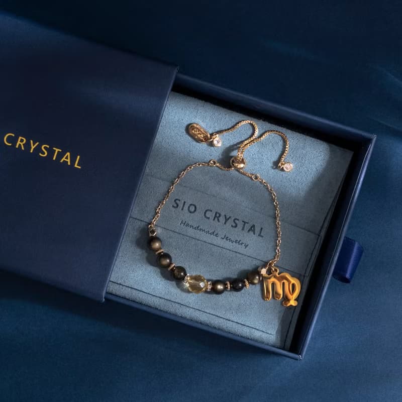【群星】夜空流石-黃水晶金曜石手鍊#星座限定