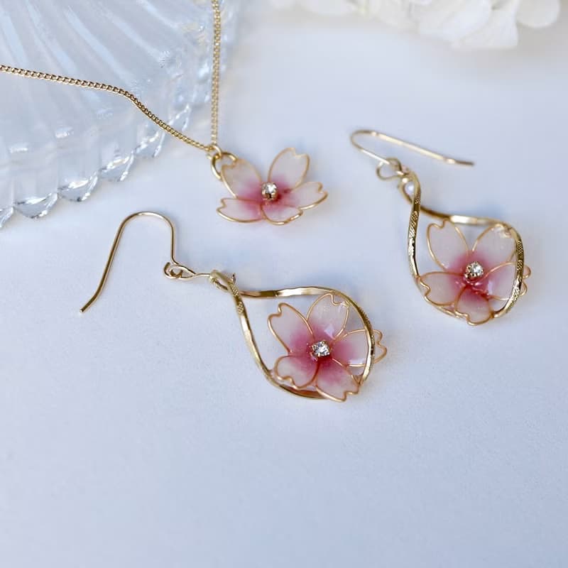 桜twist jewelry set