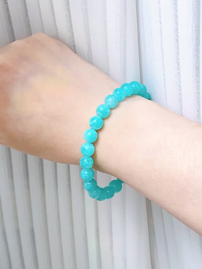 莫桑比克天河石手串||莫桑比克/天河石/水晶