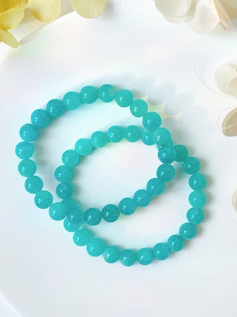 莫桑比克天河石手串||莫桑比克/天河石/水晶