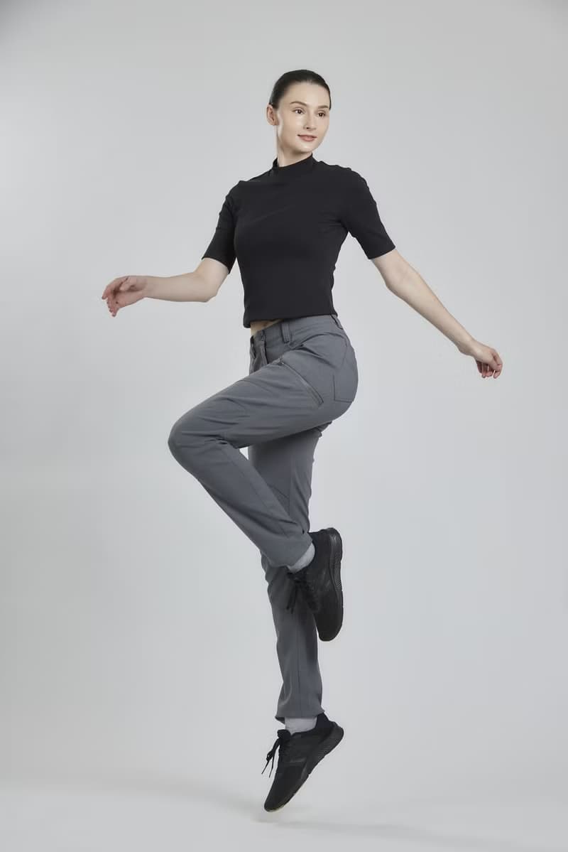 【快速出貨】KA014 輕井澤2.0 全方位多口袋機能褲–銀河灰 (女)