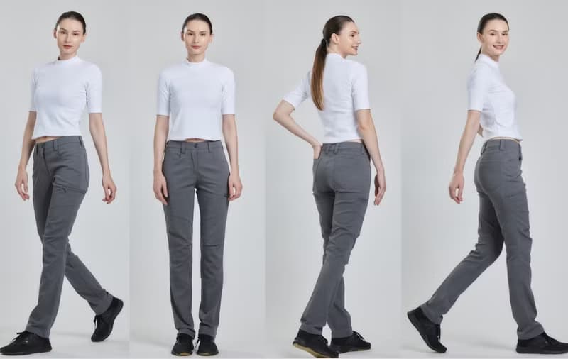 【快速出貨】KA014 輕井澤2.0 全方位多口袋機能褲–銀河灰 (女)