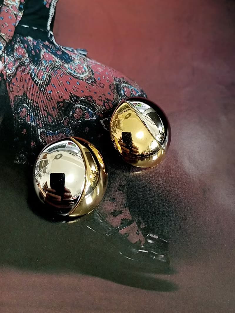 vintage jewelry  Monet 經典金銀雲形雙色 夾式耳環