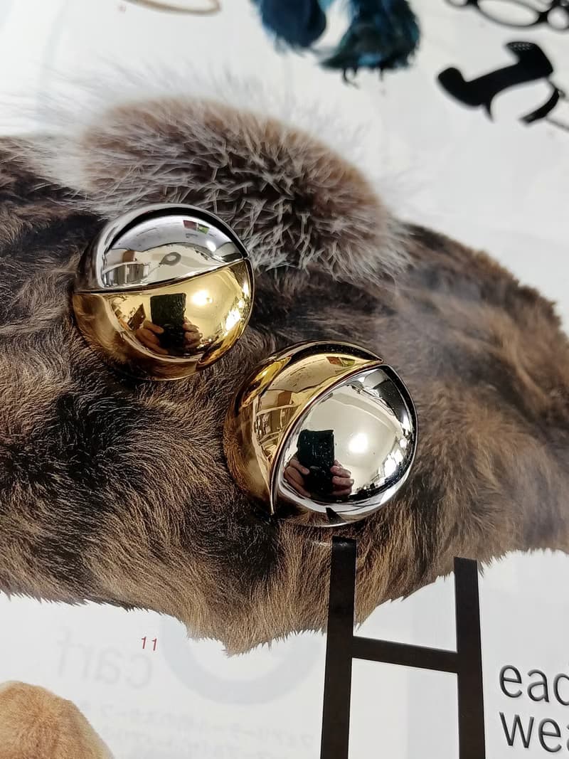 vintage jewelry  Monet 經典金銀雲形雙色 夾式耳環
