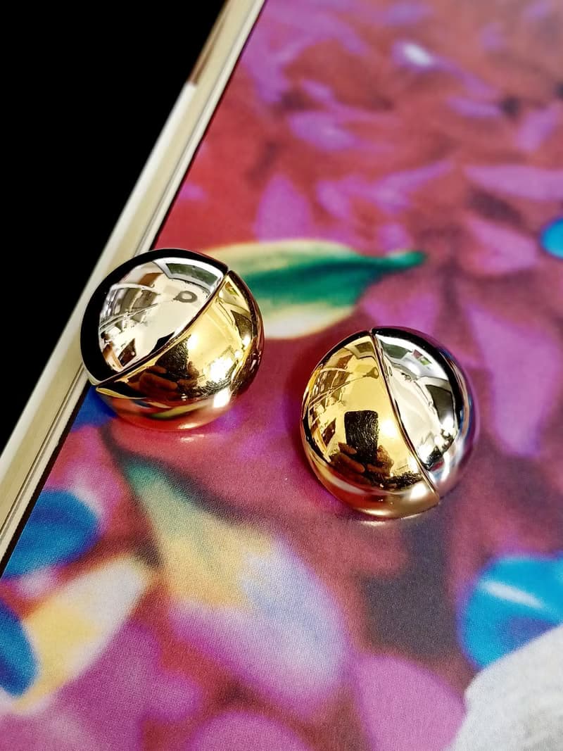 vintage jewelry  Monet 經典金銀雲形雙色 夾式耳環