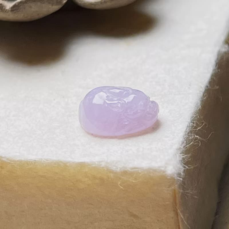 【招財神獸】冰種紫羅蘭貔貅| 戒面| 裸石| 天然緬甸翡翠| 送禮