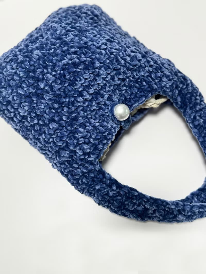 鈎織絲絨側孭袋