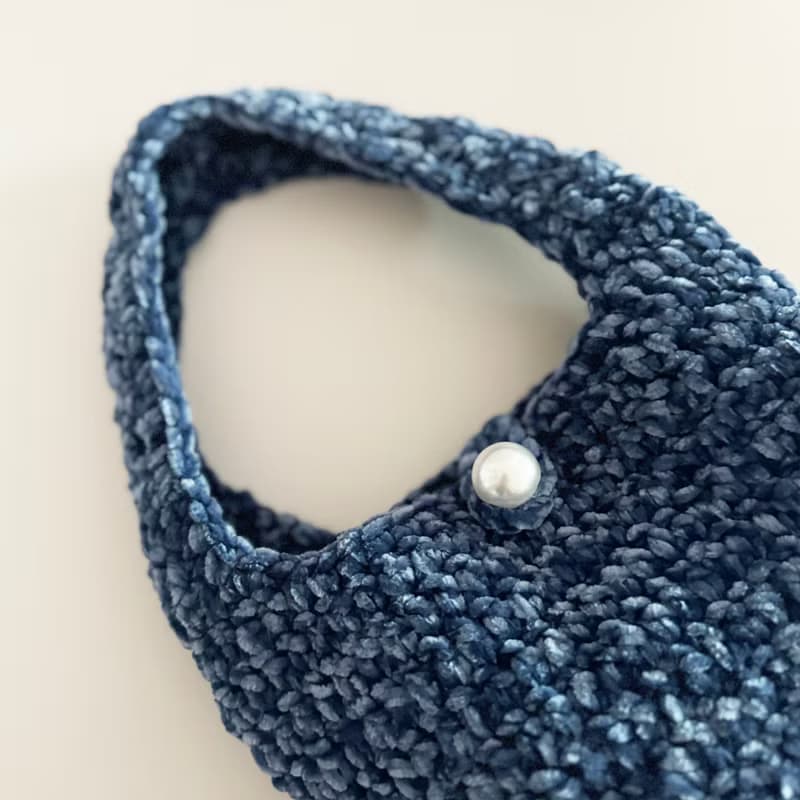 鈎織絲絨側孭袋