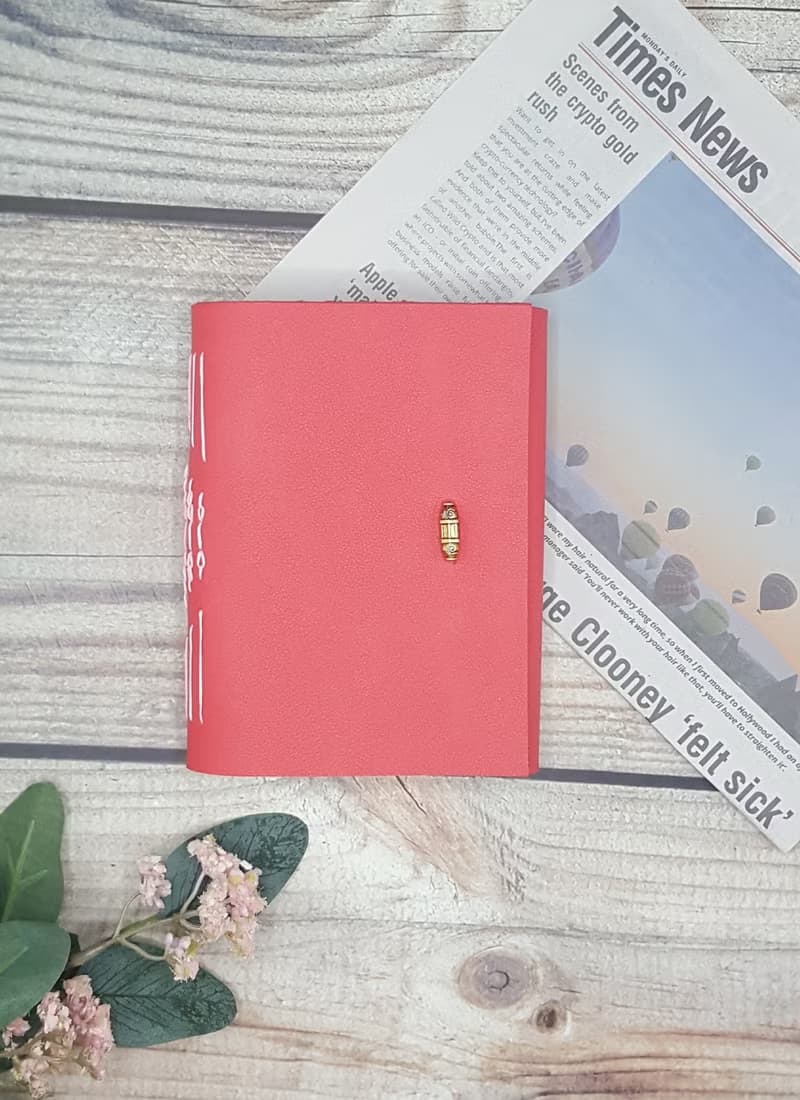 Daisy Mixed Stitching Journal - Imperial Red