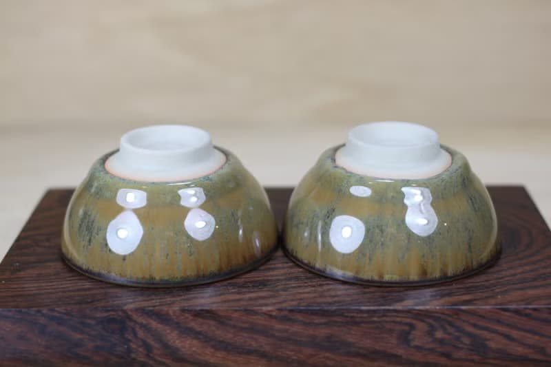 【送禮好物】60ml 沙瀑 天目釉 圓滿對杯 鶯歌名家葉敏祥作品