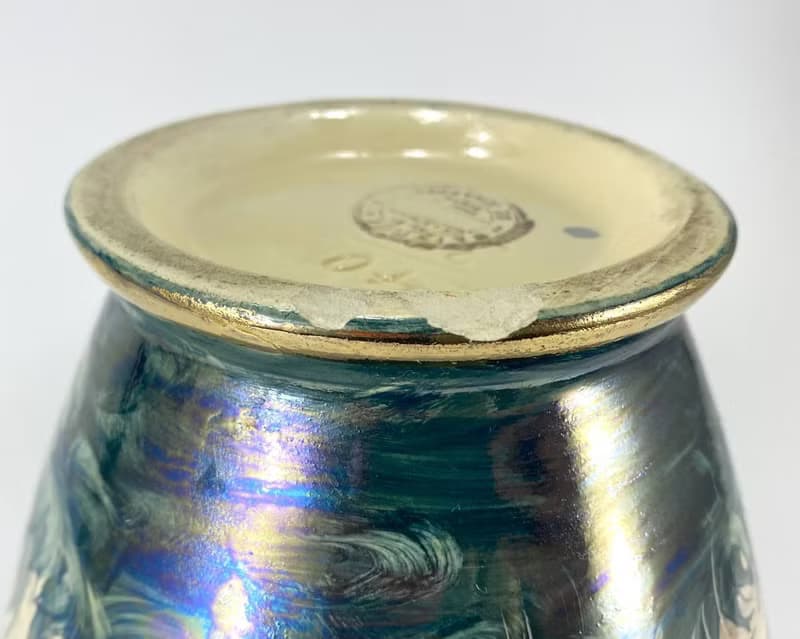 復古花瓶與帆船|比利時瓷瓶|五顏六色的花瓶
