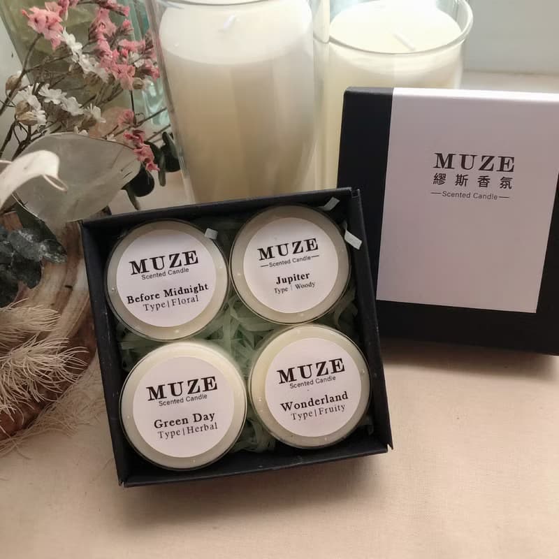 【交換禮物推薦】手工香氛蠟燭 茶蠟15g 四入優惠禮盒組