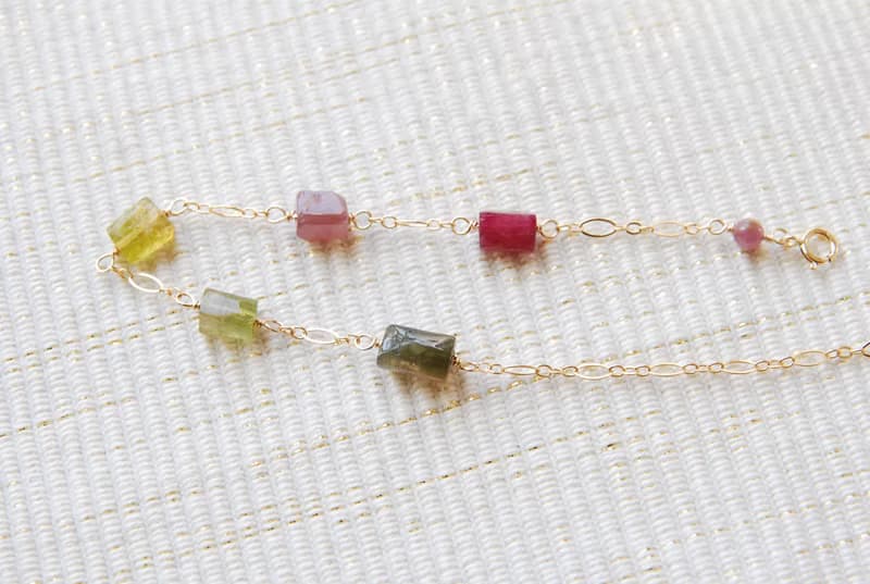 トルマリンタンブルのブレスレット B １４kgf