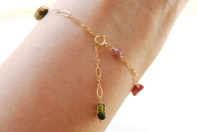 トルマリンタンブルのブレスレット B １４kgf