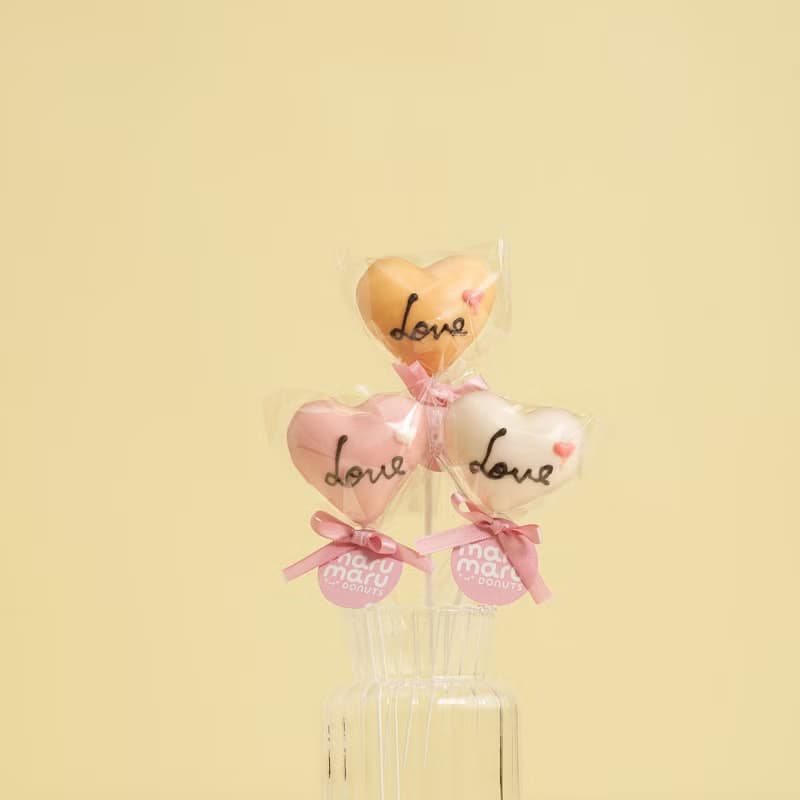 浪漫愛心LOVE甜甜圈棒棒糖-單支入/單色10支以上起訂
