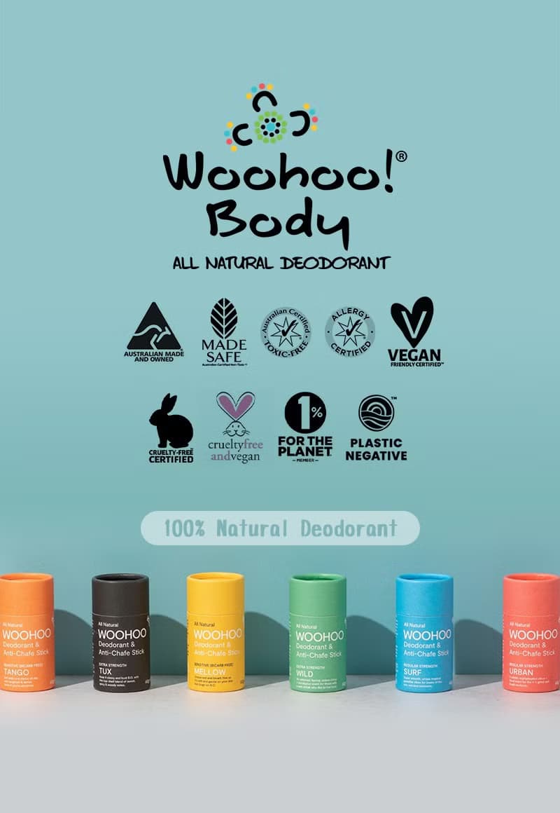 澳洲Woohoo神奇體香棒 都會活力2入優惠組 汗味 體味 老人味
