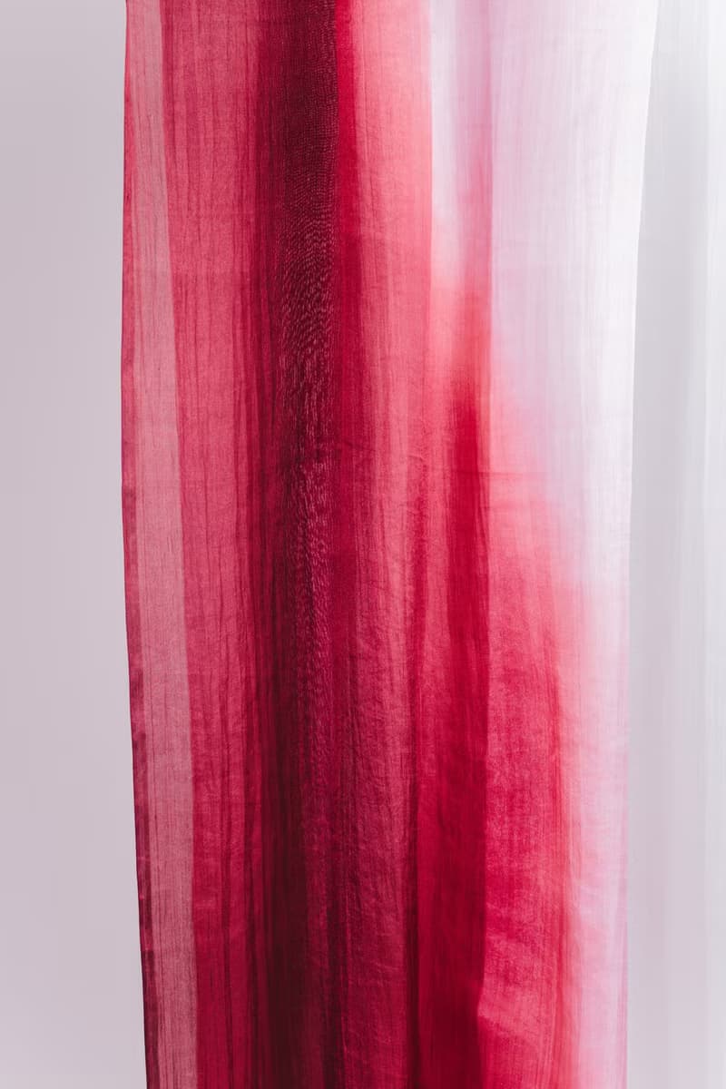 100% Mulberry Silk Scarf – Hand Dyed, Lightweight,Burgundy- Pink Ombre