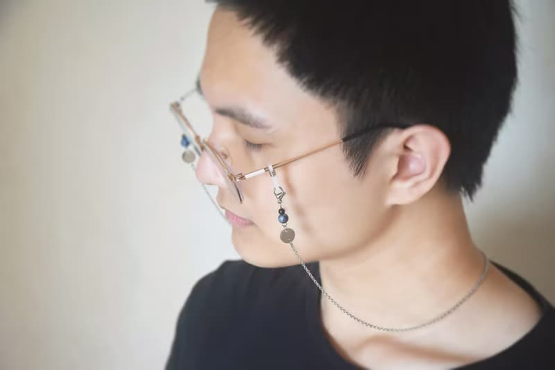 銀色圓牌 -不銹鋼眼鏡/口罩鏈 簡約 文青 酷 個性 極簡 中性