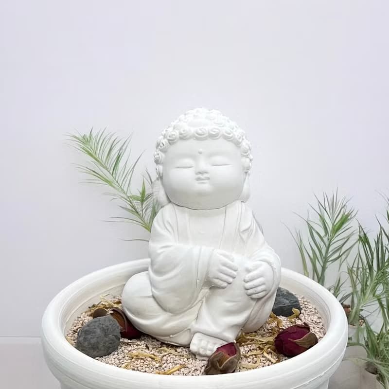 禪風設計 佛藝新美學 精油香氛擴香 淨念吉祥小佛之隨願中盤套組