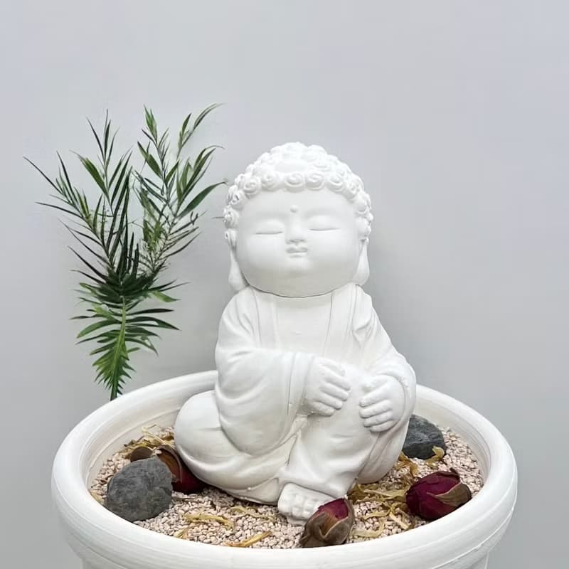 禪風設計 佛藝新美學 精油香氛擴香 淨念吉祥小佛之隨願中盤套組