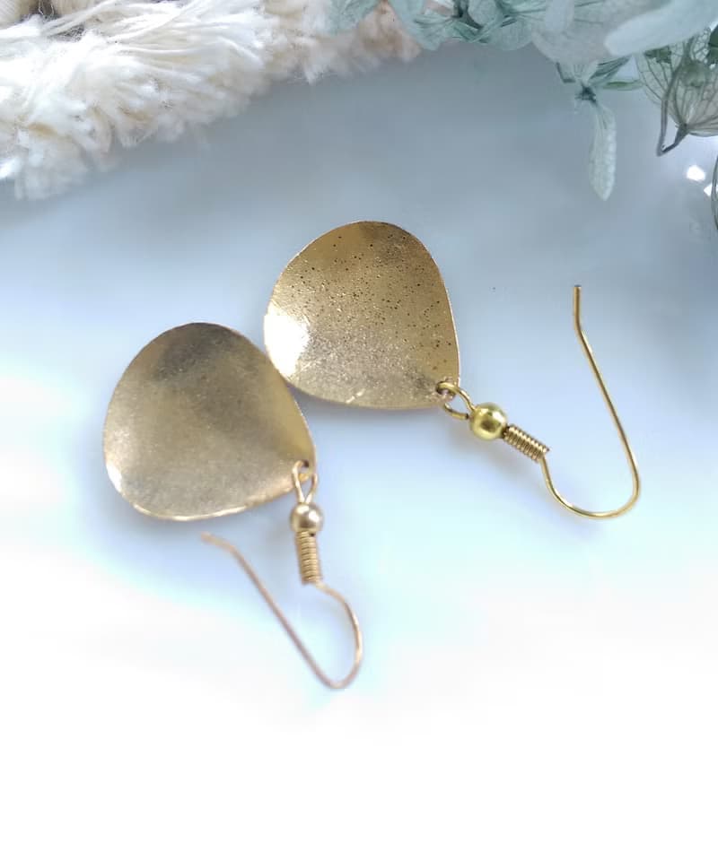 Vintage Jewelry  西洋古董飾品 景泰藍 白底放射 耳勾 針式耳環