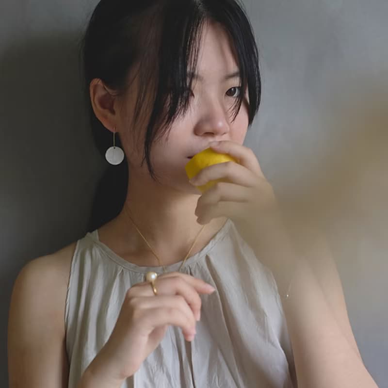 霜 復古 自製 手繪 琺瑯感 18k鍍金片 氣質 耳夾 耳環
