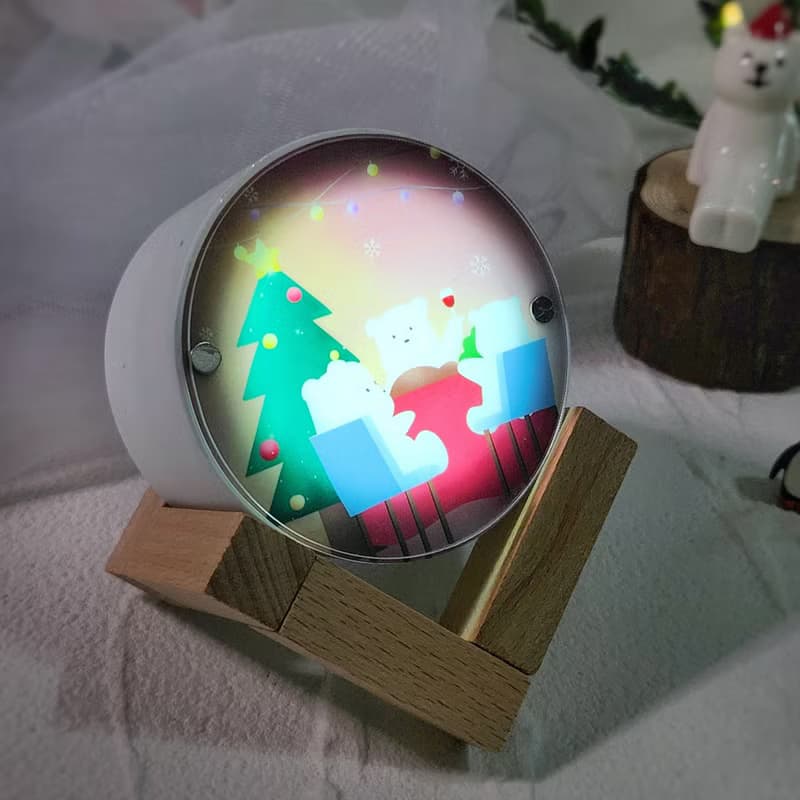 【聖誕禮物】原創設計 / 聖誕小白擴香石燈箱 / 香味小夜燈