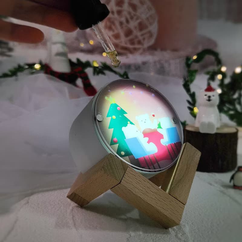 【聖誕禮物】原創設計 / 聖誕小白擴香石燈箱 / 香味小夜燈