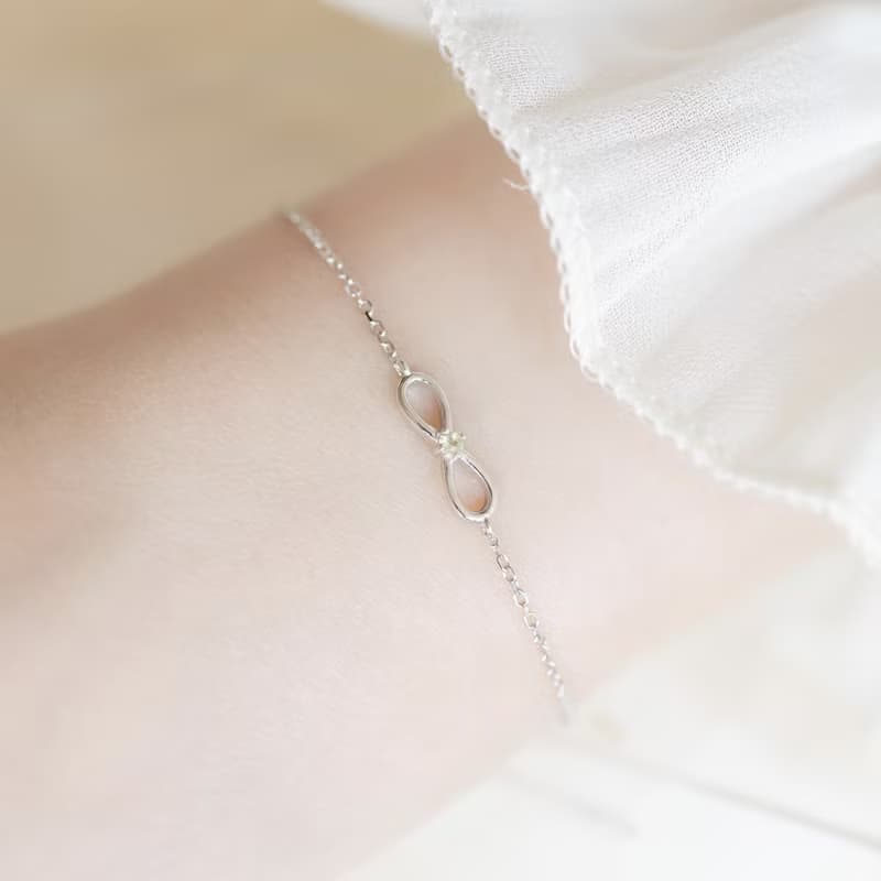 橄欖石925純銀無限設計手鍊
