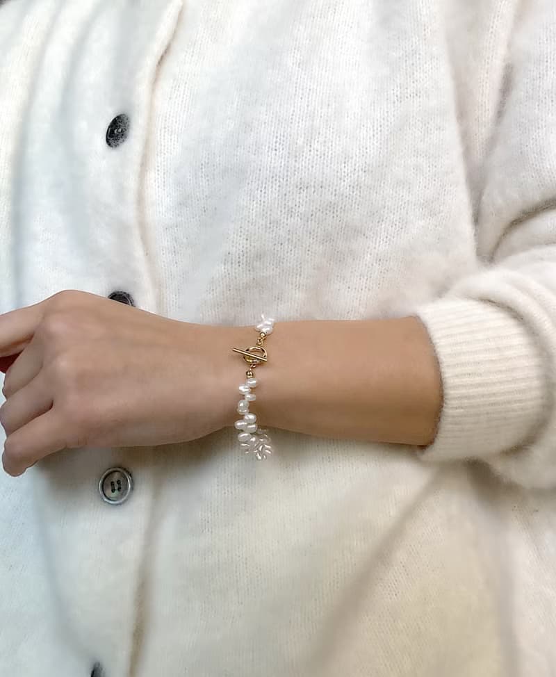 しずくパールブレスレット