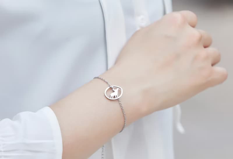 吉娃娃手鍊 -狗狗小印章系列- 抗敏醫療鋼