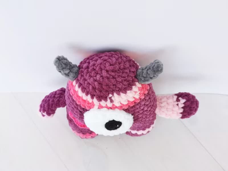 Purple monster plush, stuffed monster, gift for toddler, monster decor, alien