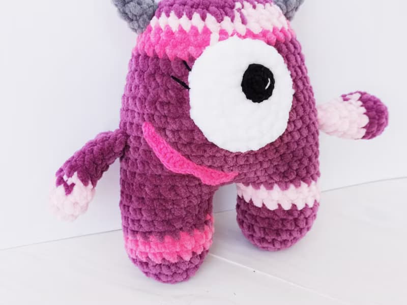 Purple monster plush, stuffed monster, gift for toddler, monster decor, alien