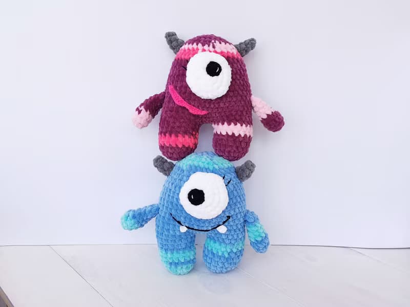 Purple monster plush, stuffed monster, gift for toddler, monster decor, alien