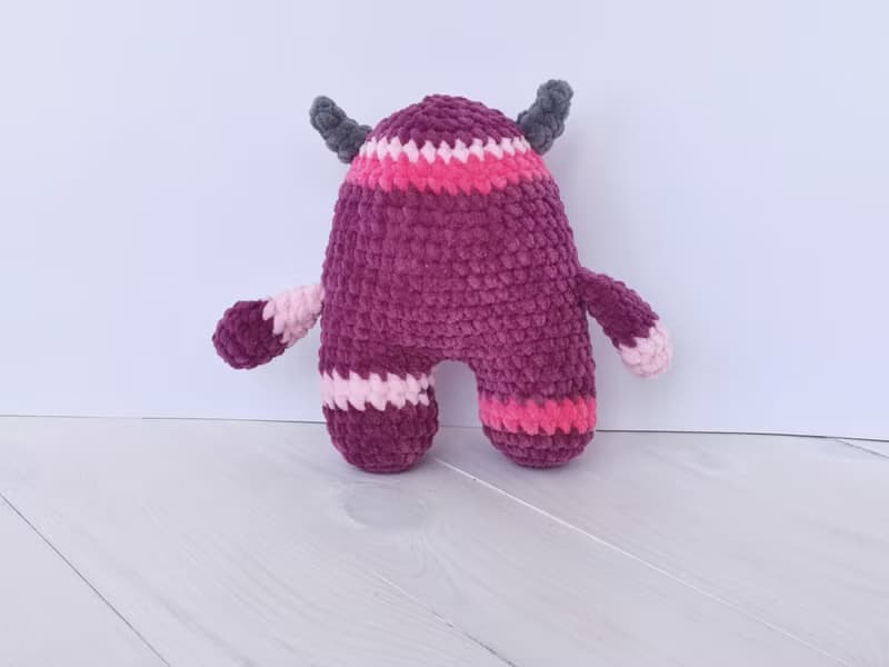 Purple monster plush, stuffed monster, gift for toddler, monster decor, alien