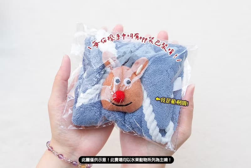 生日分享禮 水果動物系列擦手巾 + (有包裝)彩色鉛筆