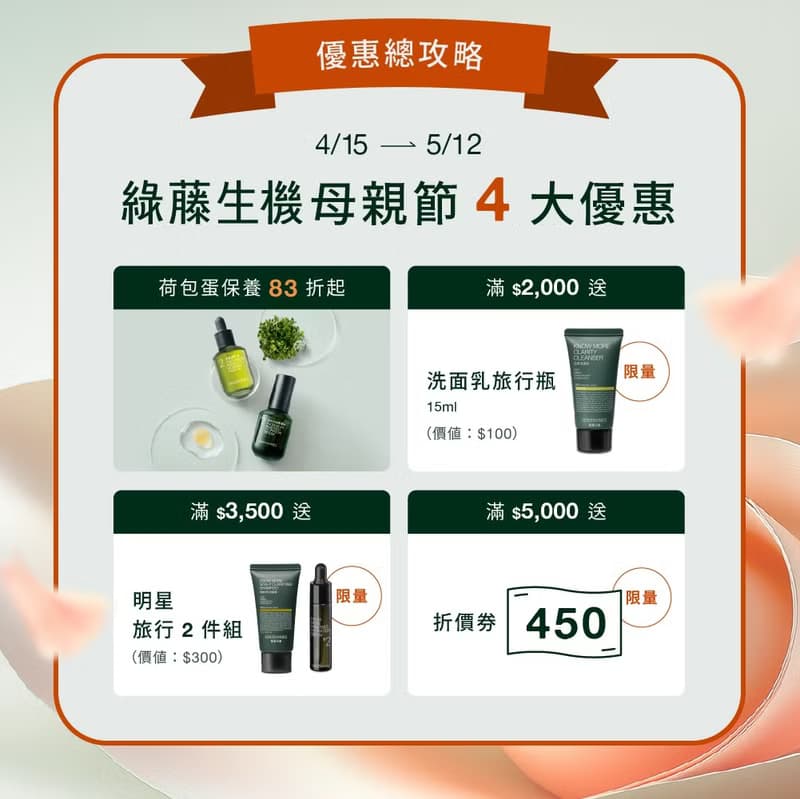 【綠藤生機】活萃三日精華緊緻組  2024 全新升級 抗老精華保養