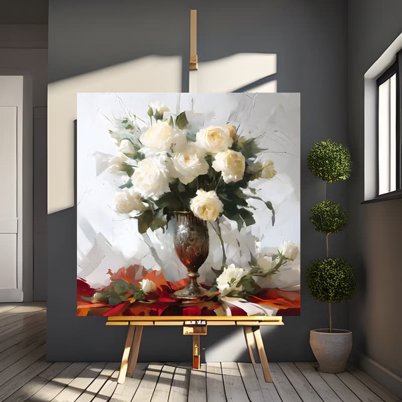 【數位】Wall Art, Original art, Gift for her, birthday gift, wedding bouquet painting