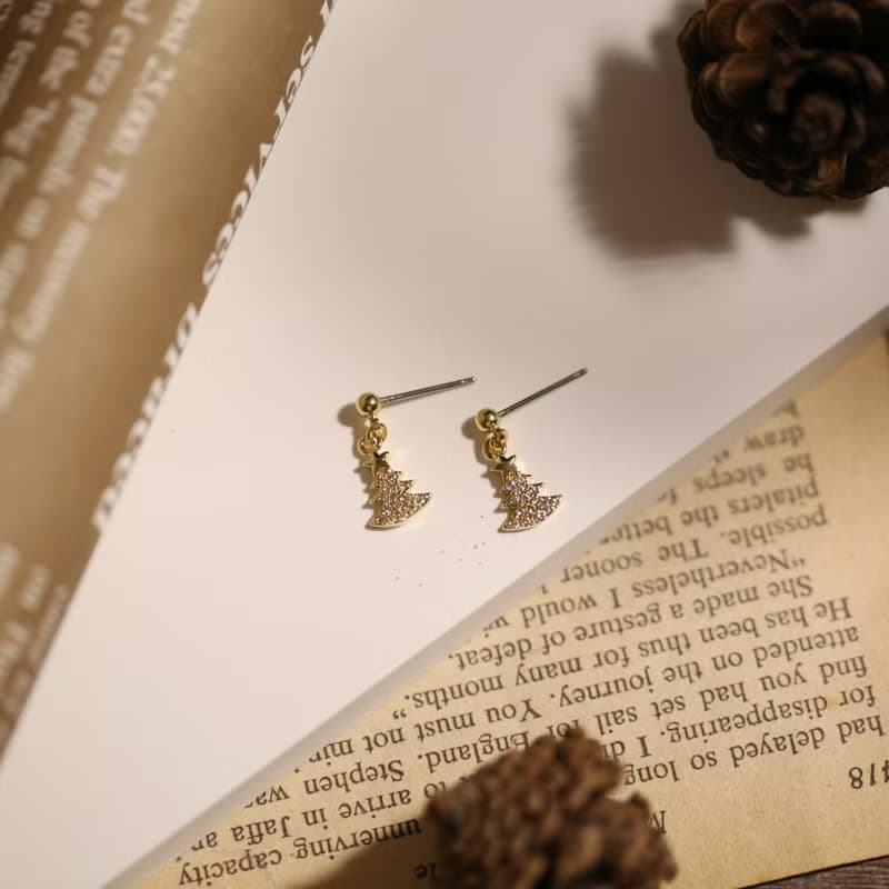 聖誕節企劃-願望聖誕樹耳環【附贈禮盒包裝】