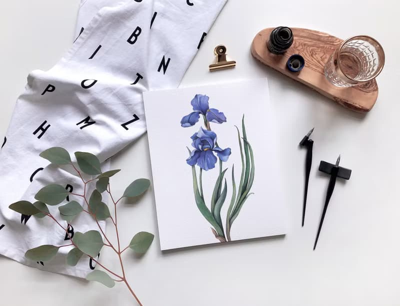 【數位】鳶尾花海報數位 JPEG 可列印牆面畫廊牆面藝術鳶尾花印刷品