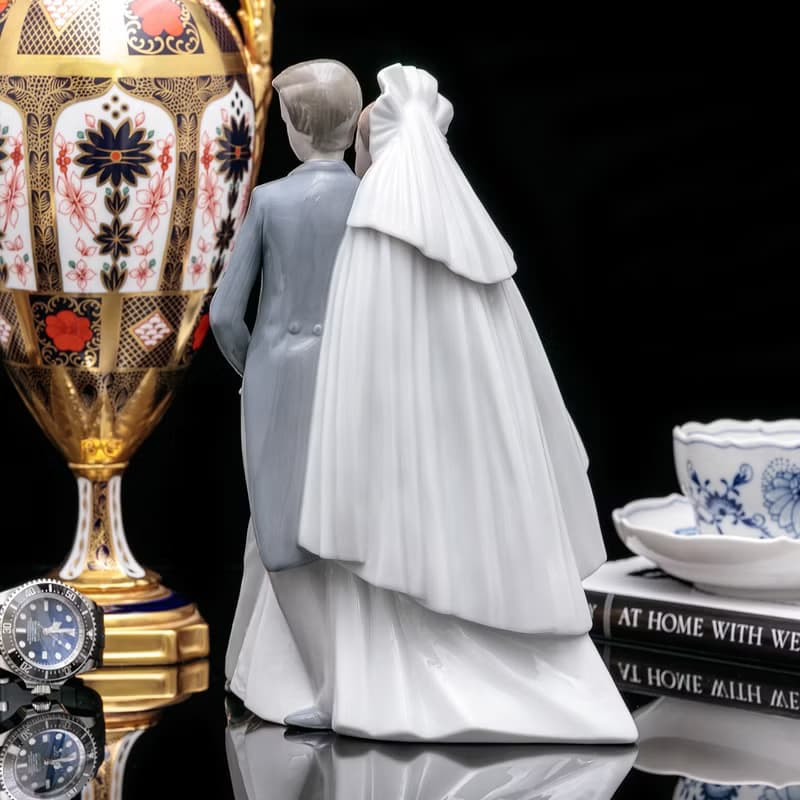 西班牙Lladro NAO雅緻1996結婚陶瓷娃娃瓷偶情人擺飾婚禮進行曲