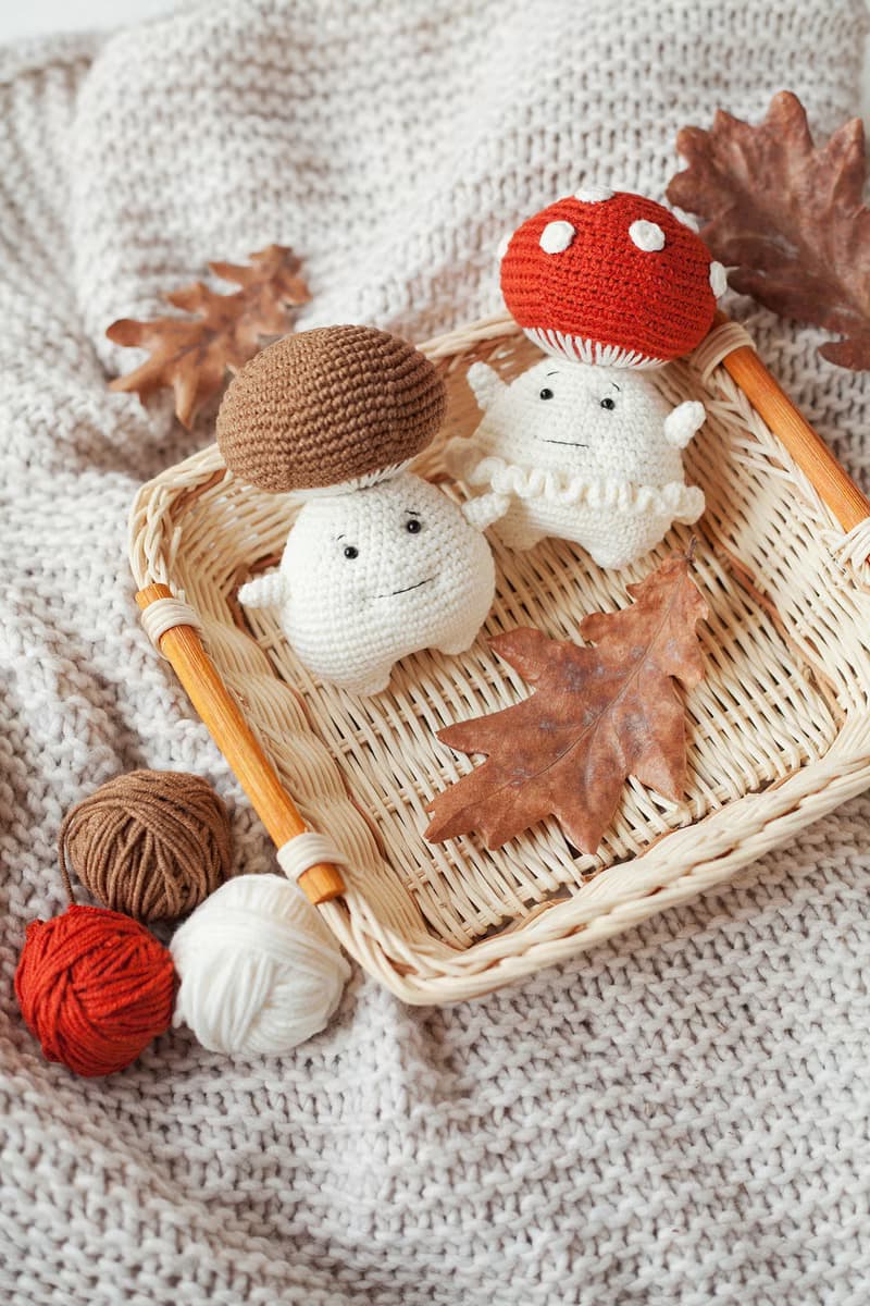 【數位】Crochet Pattern Funny Mushroom Amigurumi Toys - Digital Item