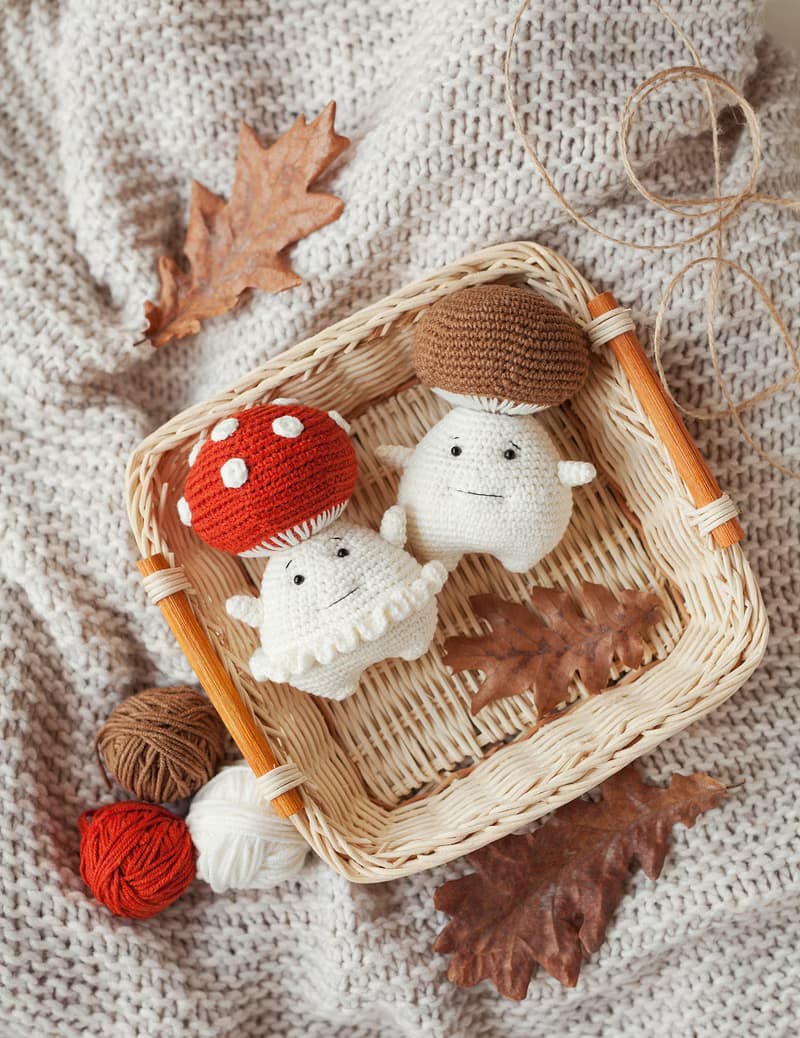 【數位】Crochet Pattern Funny Mushroom Amigurumi Toys - Digital Item