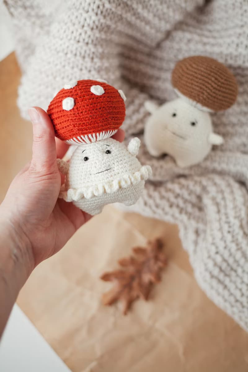 【數位】Crochet Pattern Funny Mushroom Amigurumi Toys - Digital Item