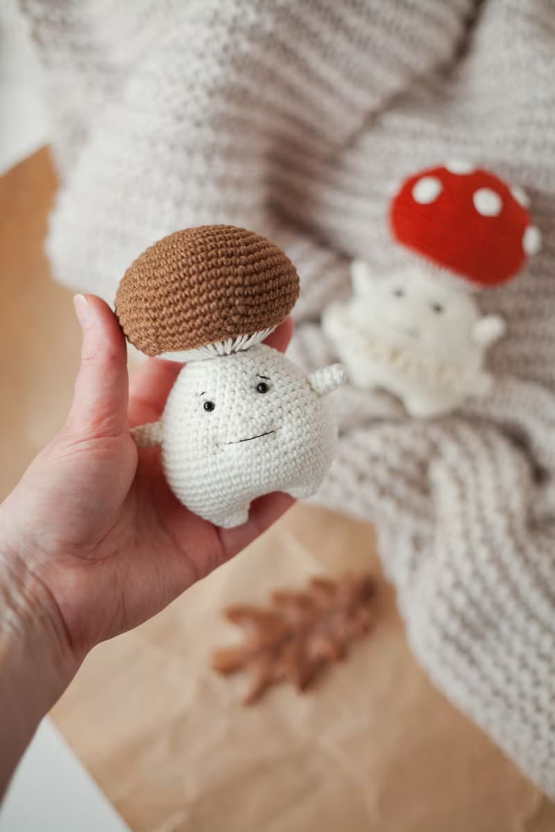 【數位】Crochet Pattern Funny Mushroom Amigurumi Toys - Digital Item