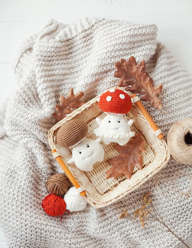 【數位】Crochet Pattern Funny Mushroom Amigurumi Toys - Digital Item