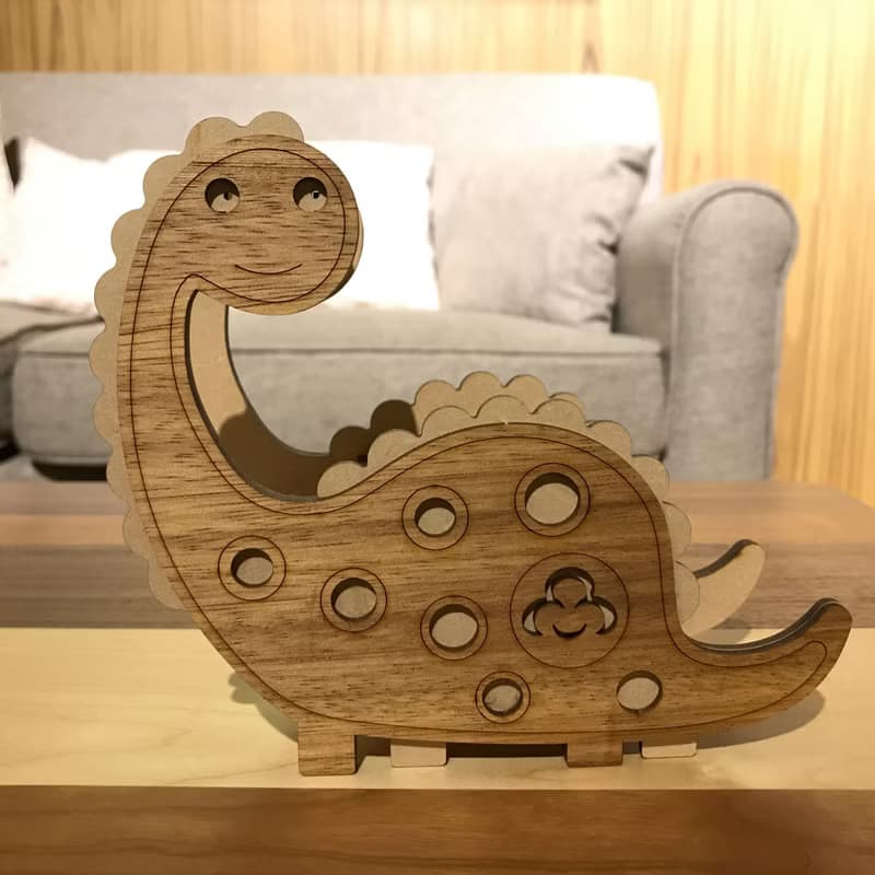 【手作DIY】脖子短短 腕龍筆筒 手作DIY 恐龍 造型