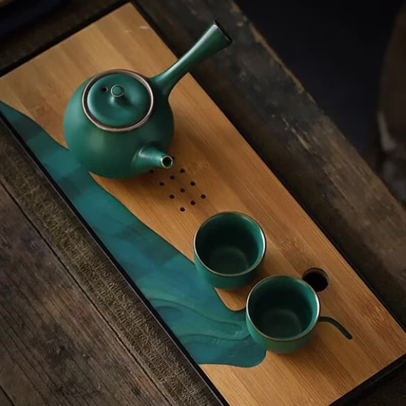 品藏 尚岩 粗陶墨綠茶藝 日式茶具組